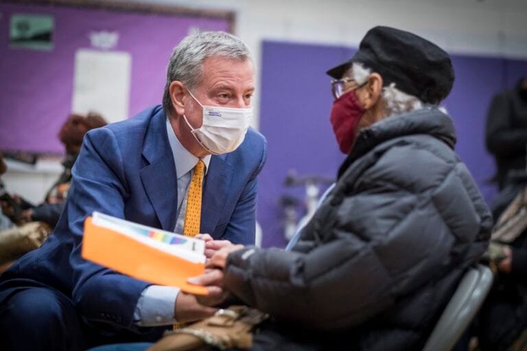 Bill de Blasio and seniors