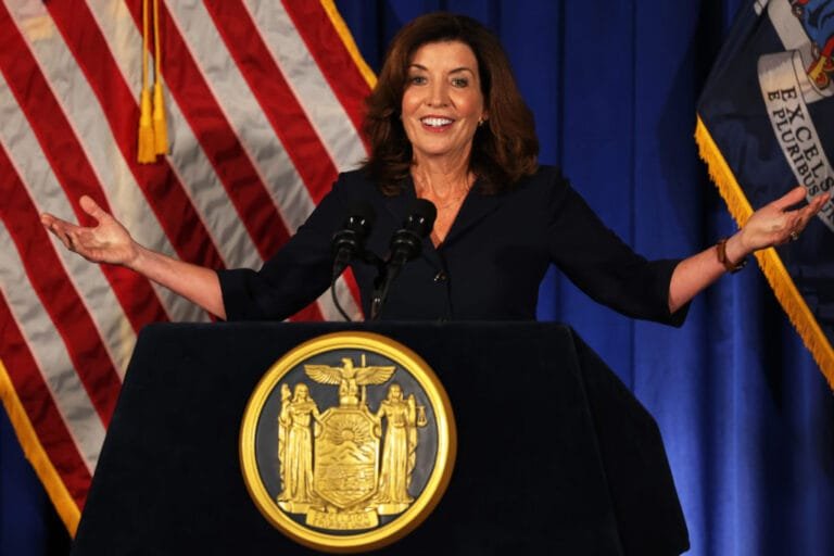 Incoming NY Governor Kathy Hochul Gives First Press Conference After Cuomo's Resignation